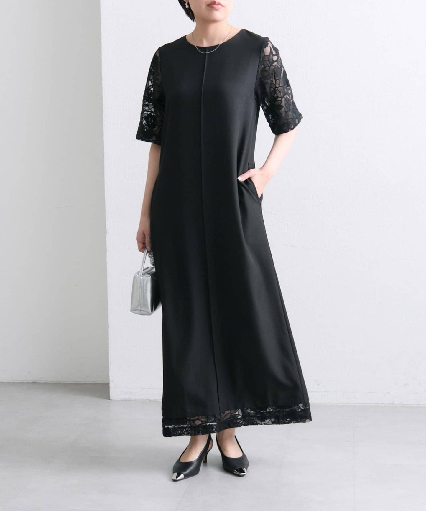 《場合/儀式》蕾絲拼接連衣裙【SUM1 STYLE(斯密風格)】