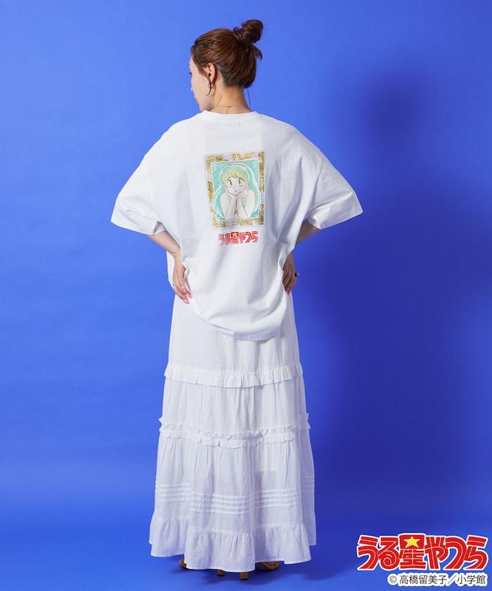 小羊花朵背面印花短袖T恤