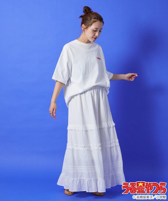 小羊花朵背面印花短袖T恤