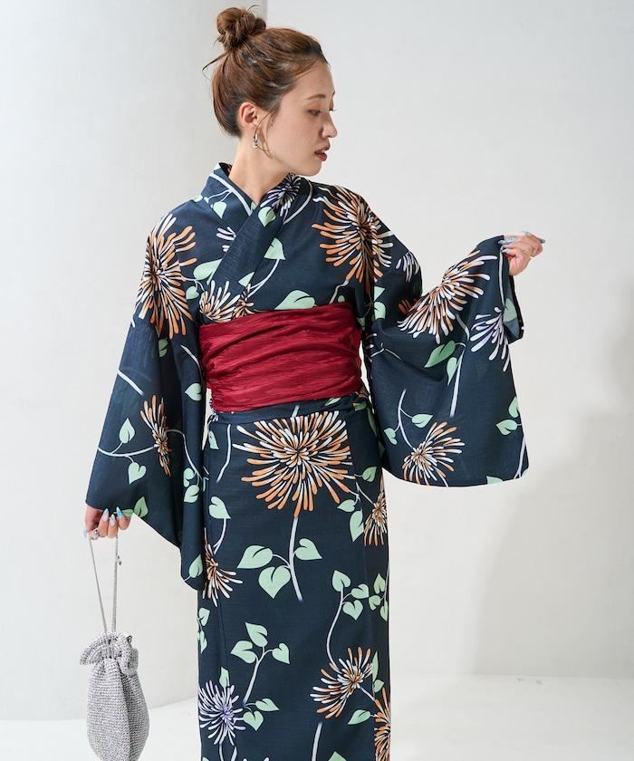 浴衣 3件套裝(浴衣・腰帶・木屐)
