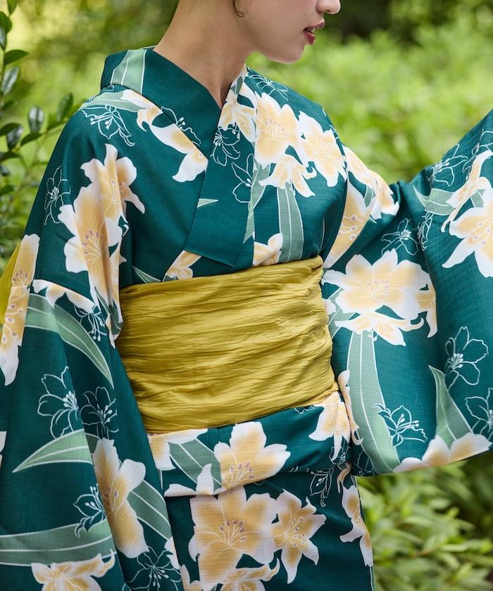 浴衣 3件套裝(浴衣・腰帶・木屐)