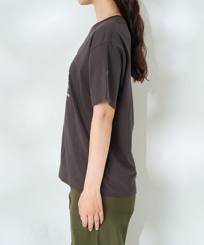 淡色復古印花T恤