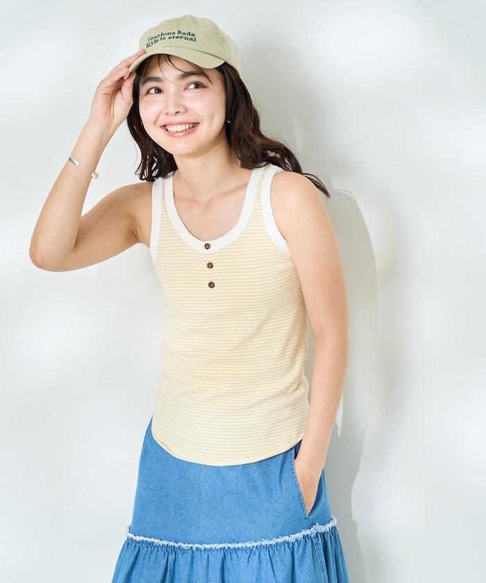 聯名 橫條紋亨利背心