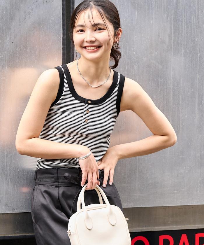 聯名 橫條紋亨利背心