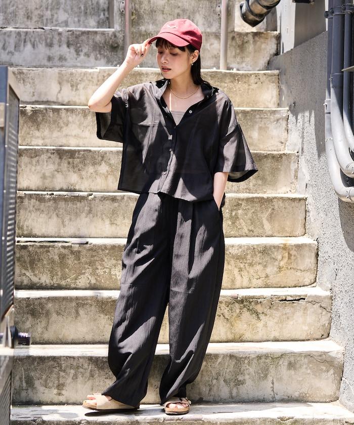 夏季透視短袖襯衫