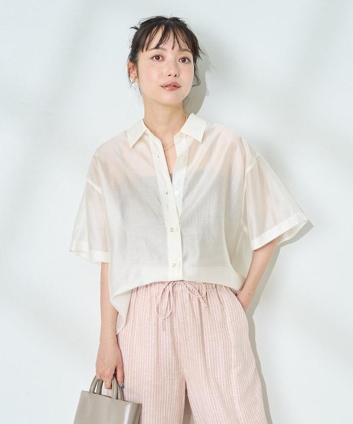 夏季透視短袖襯衫