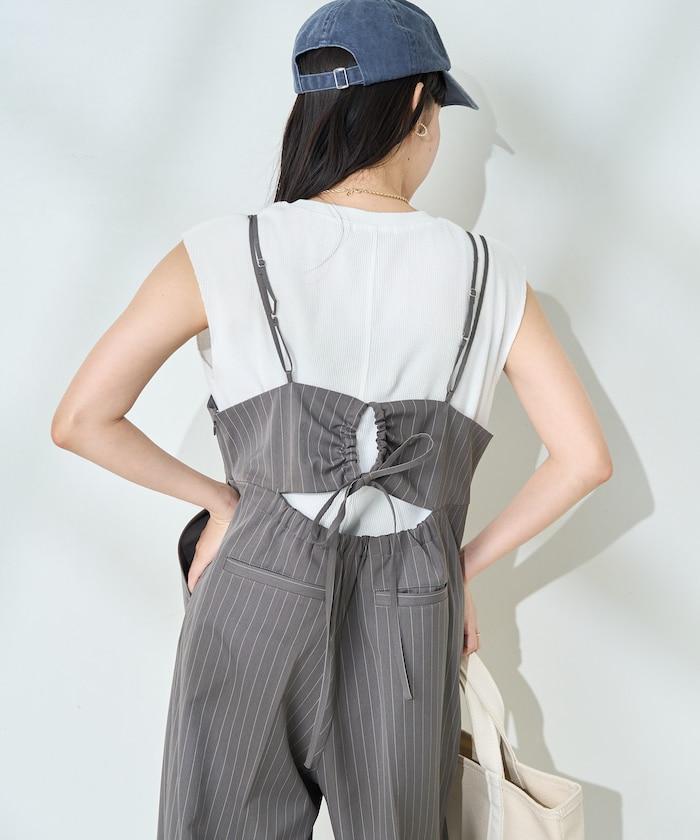 <接觸冷感/防紫外線>功能面料 簡易連體褲