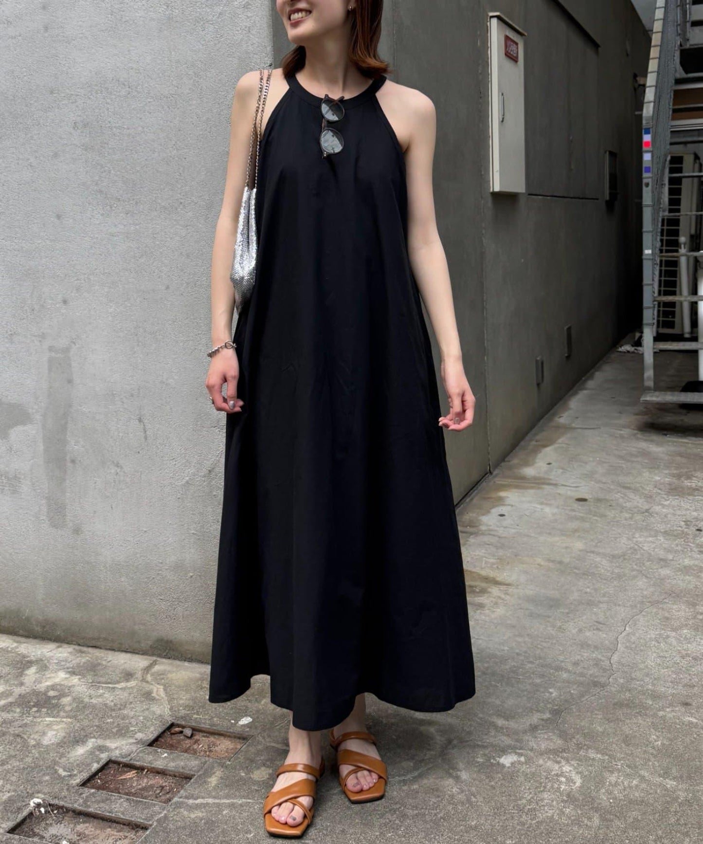 【柳樹】亞麻連衣裙