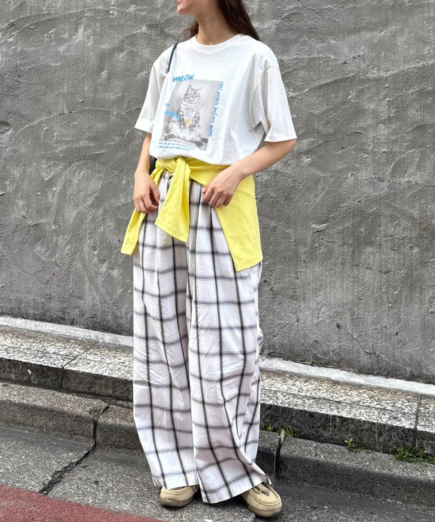 【男女通用】漸變格紋休閒褲
