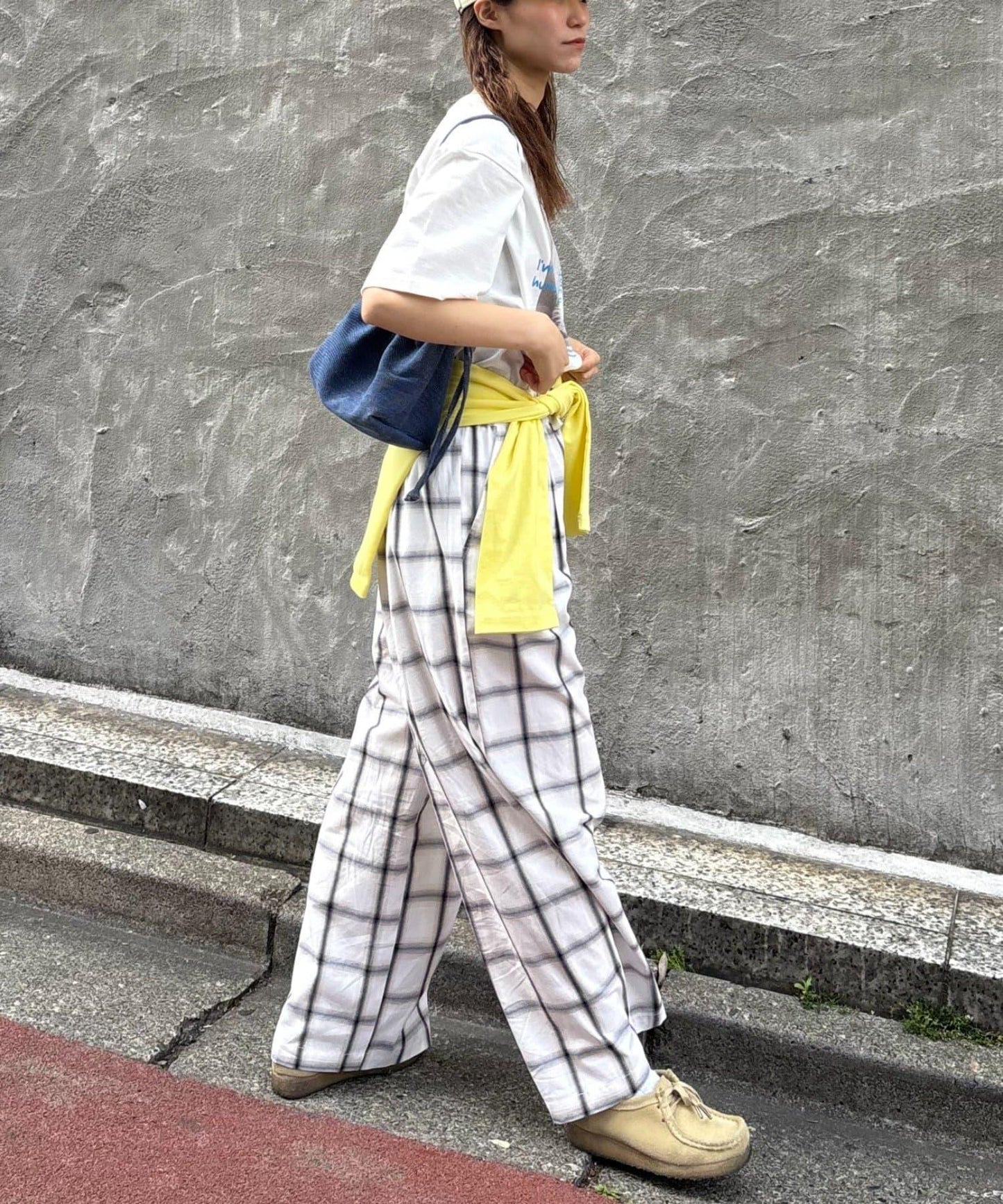 【男女通用】漸變格紋休閒褲