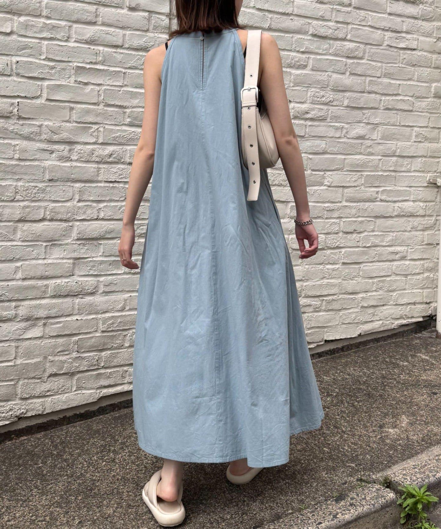【柳樹】亞麻連衣裙