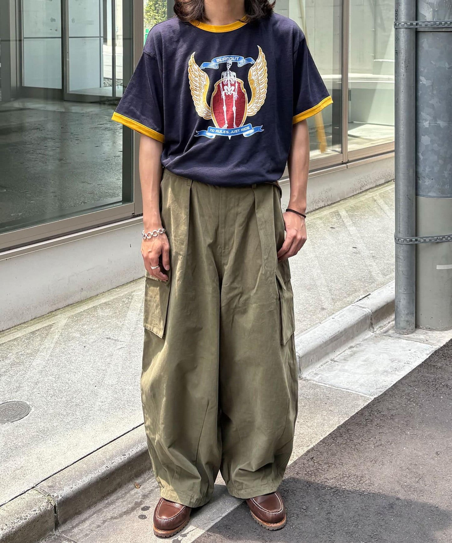 多色印花圓領T恤