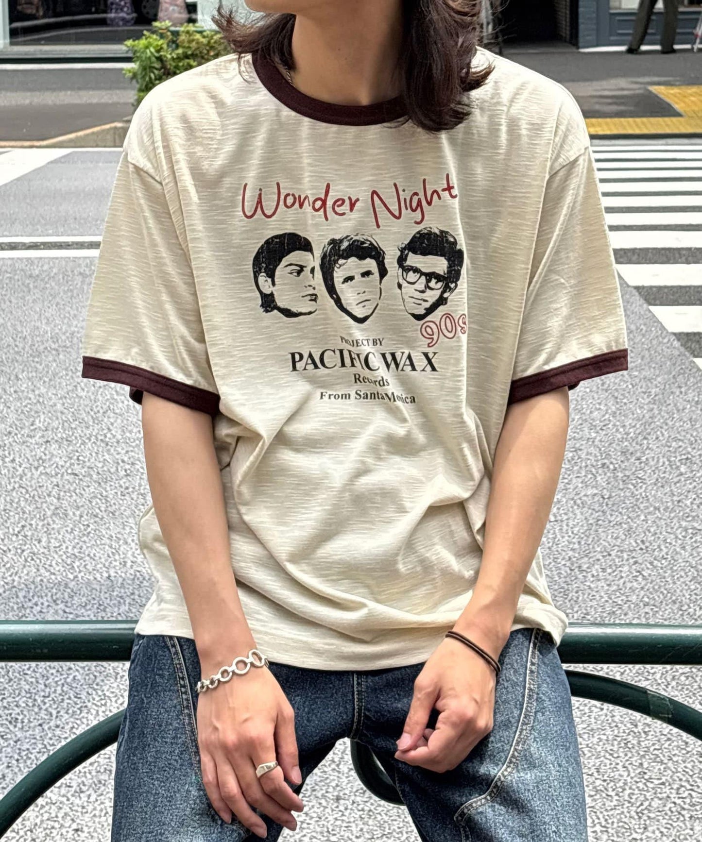 多色印花圓領T恤