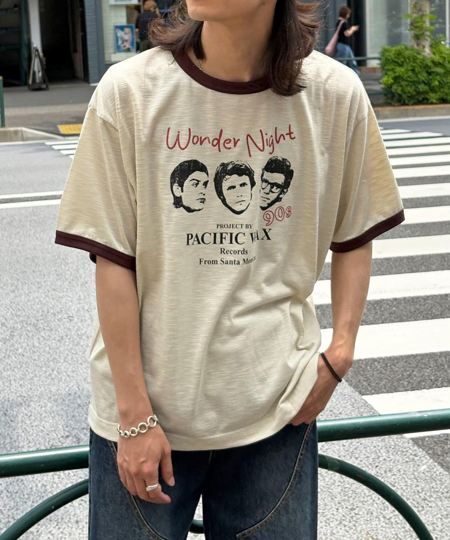 多色印花圓領T恤