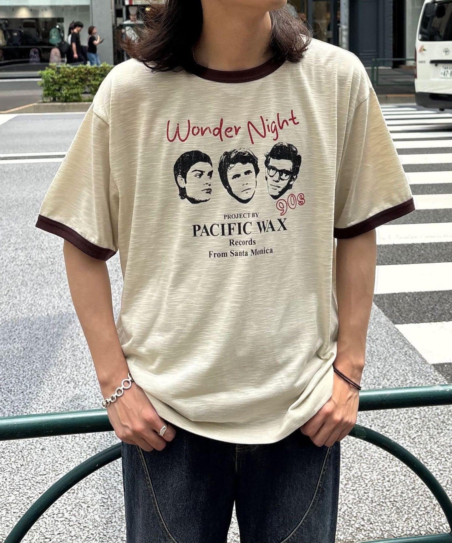 多色印花圓領T恤