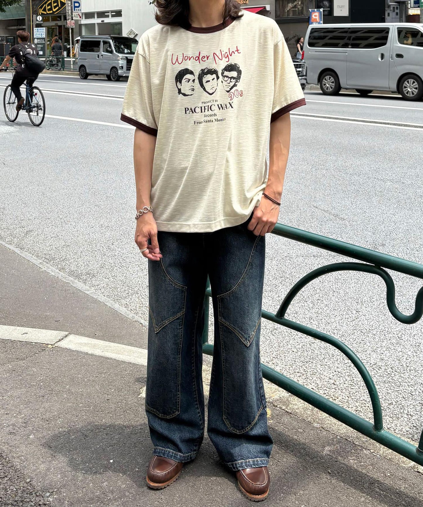 多色印花圓領T恤