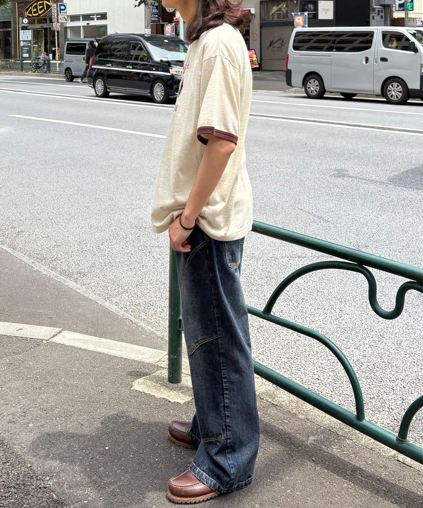 多色印花圓領T恤