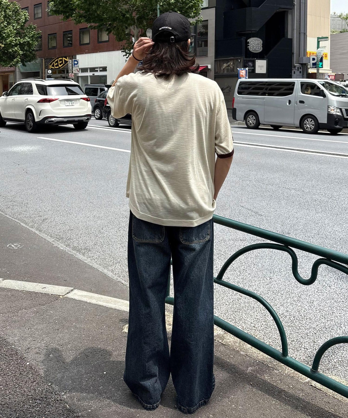 多色印花圓領T恤