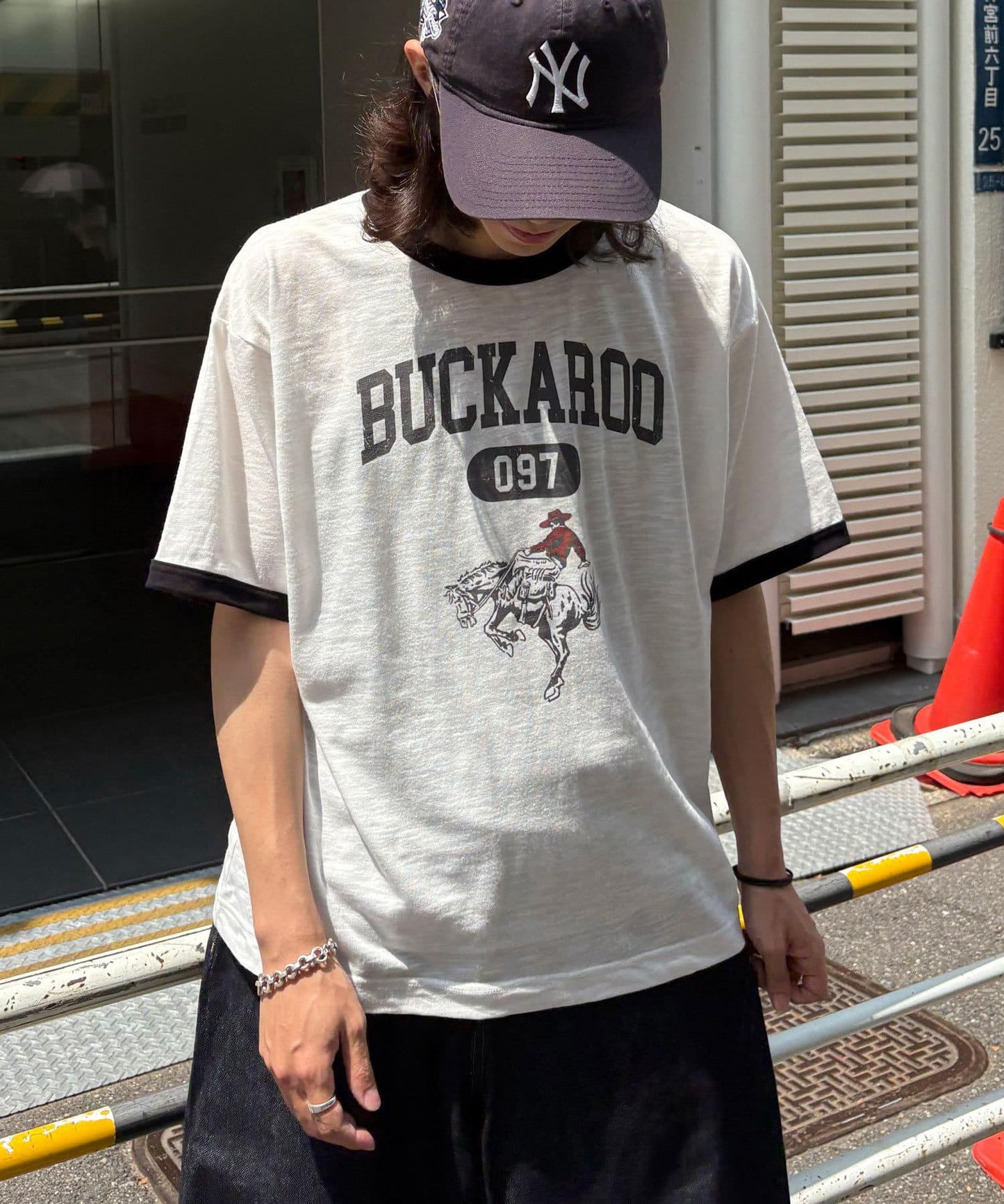 多色印花圓領T恤