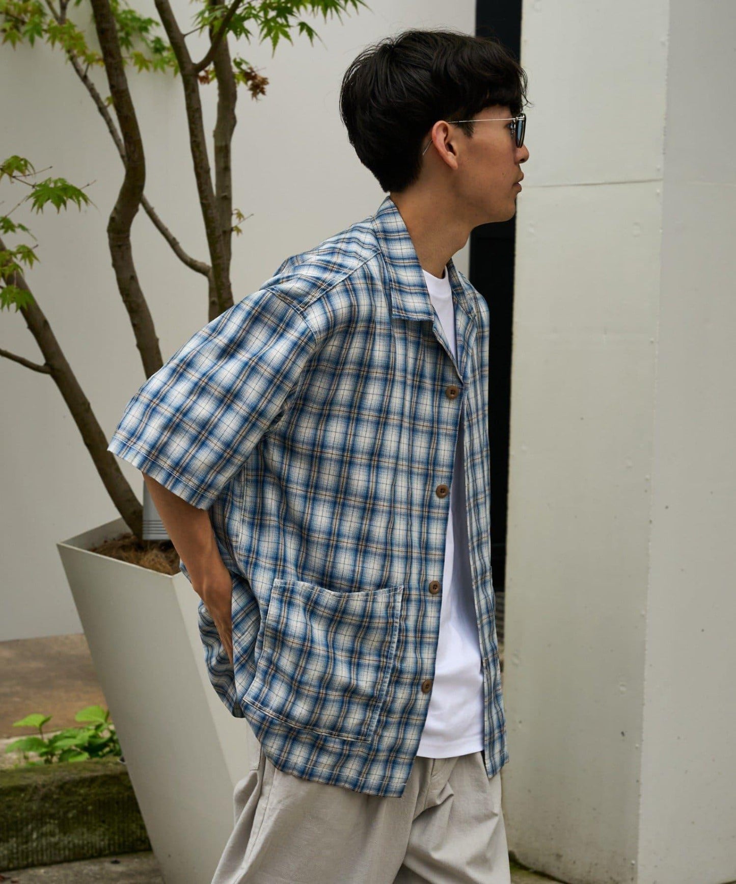 【男女通用】棉麻連體襯衫