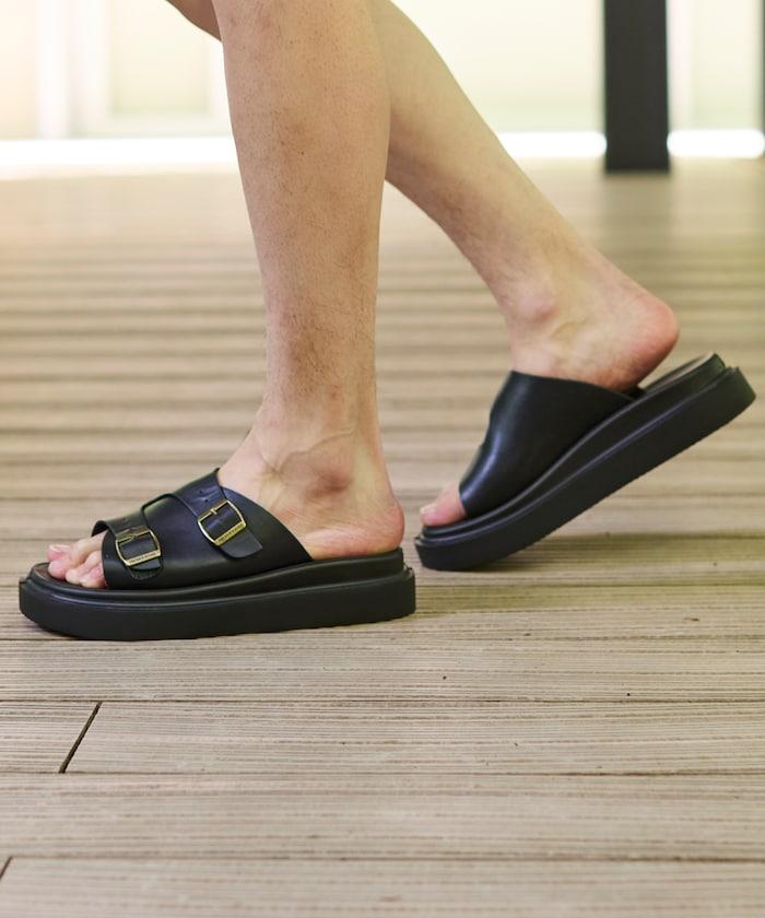 雙扣滑塊涼鞋 / 厚底平底鞋