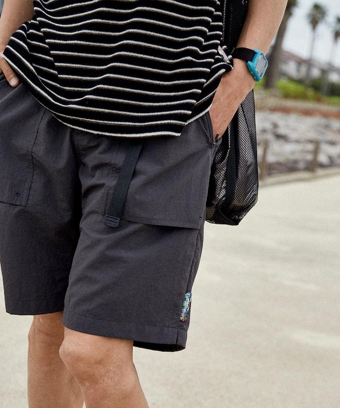 【海灘&節日】防水尼龍編織腰帶 攀巖 貝克板短褲 水陸兩用