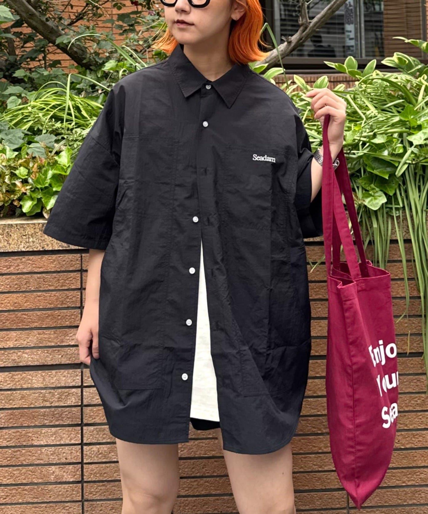 【SEADAM】〈男女通用〉大口袋寬鬆襯衫