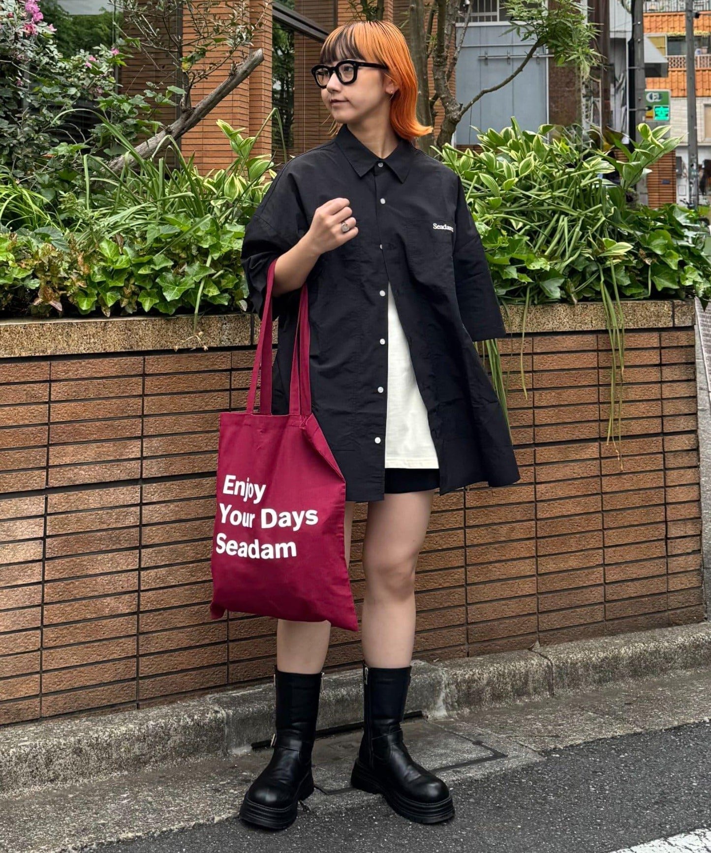 【SEADAM】〈男女通用〉大口袋寬鬆襯衫