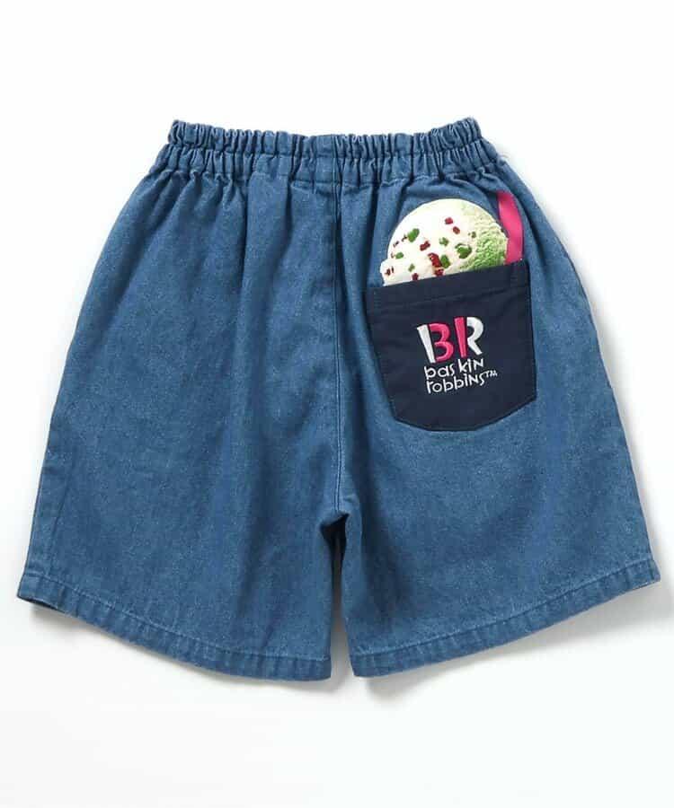 31牌牛仔條紋七分褲
