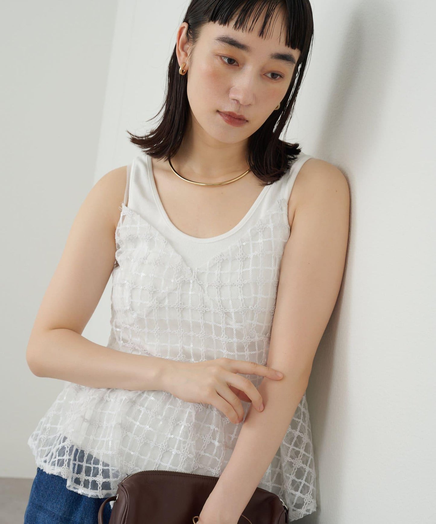 亮片吊帶背心
