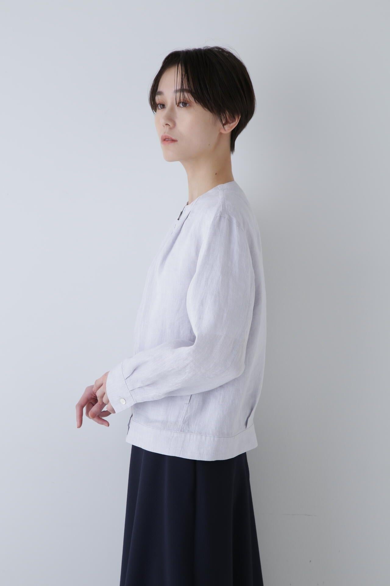 硬朗亞麻夾克