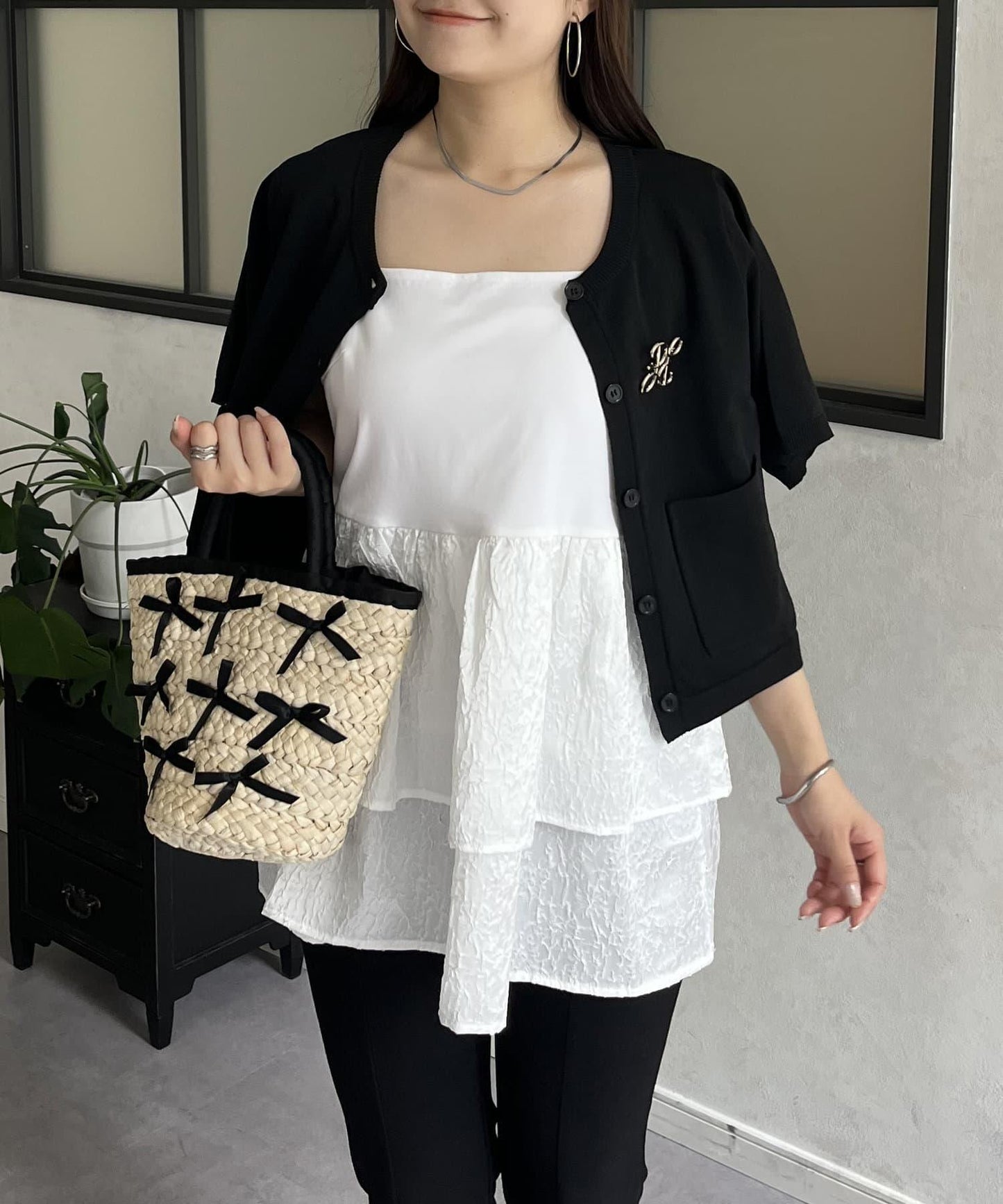 提花疊層內搭吊帶背心