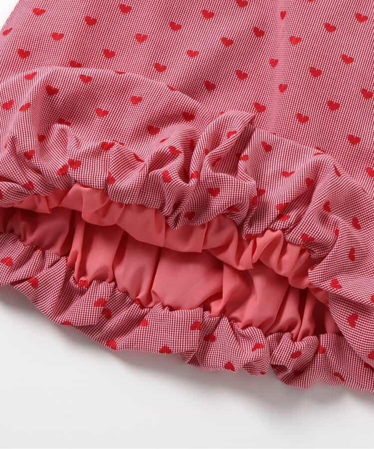 格紋氣球連衣裙