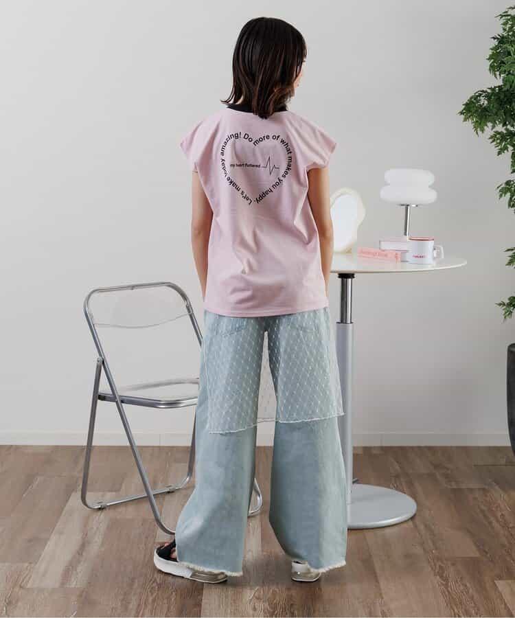 法式短袖一點繡T-shirt