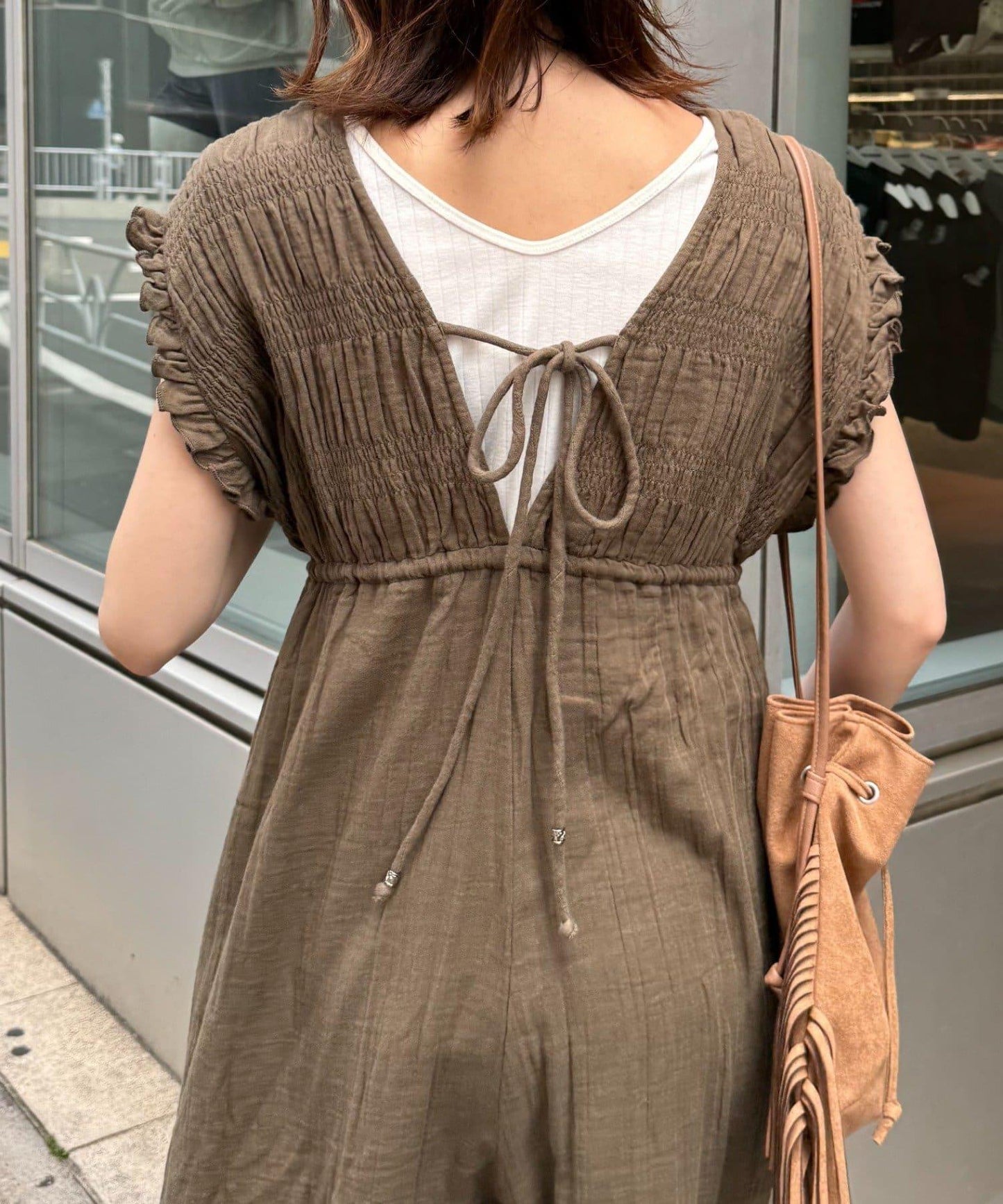 【印度】紗布荷葉邊連體褲
