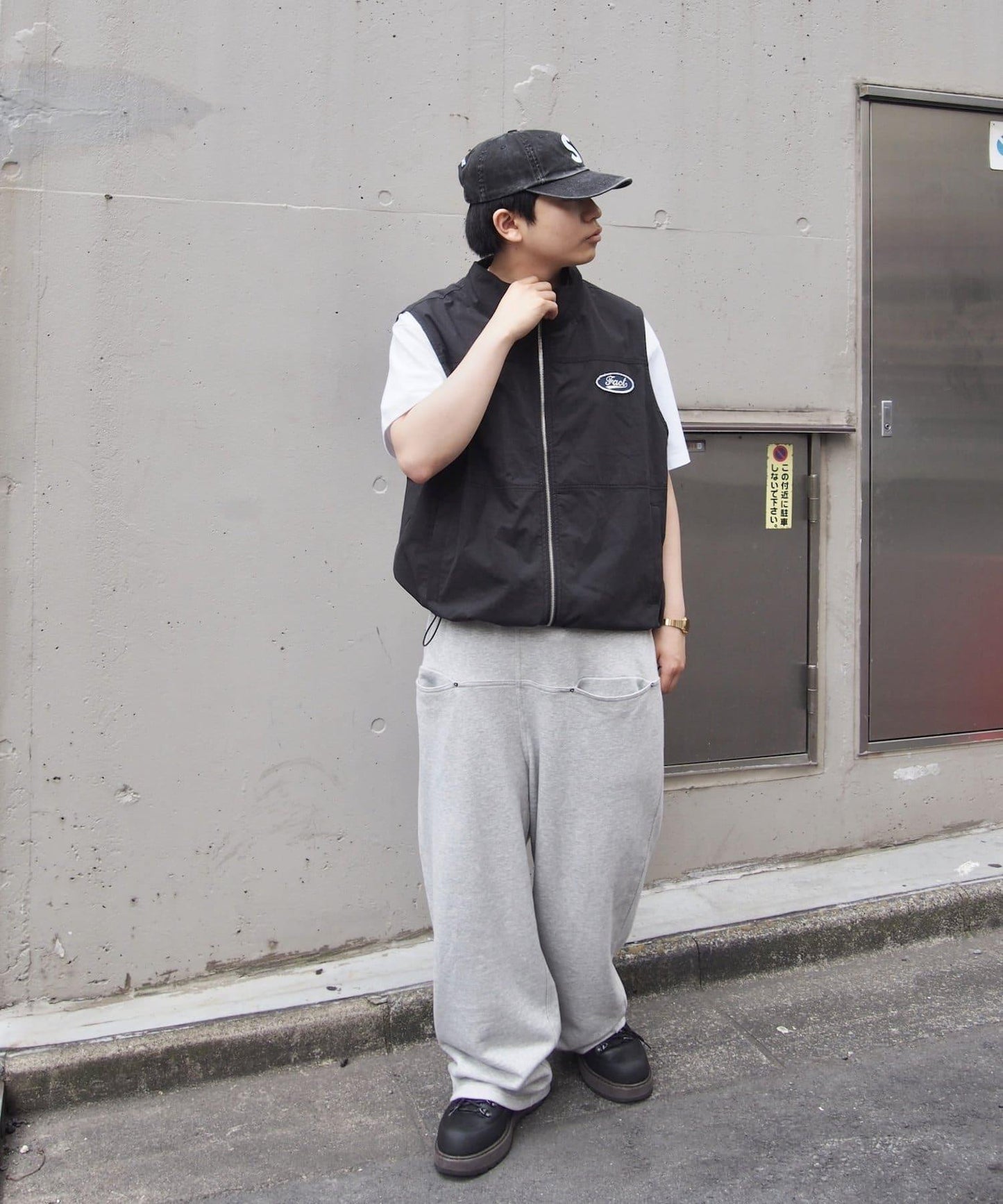 2尺寸/ 斜口袋衛衣休閒褲
