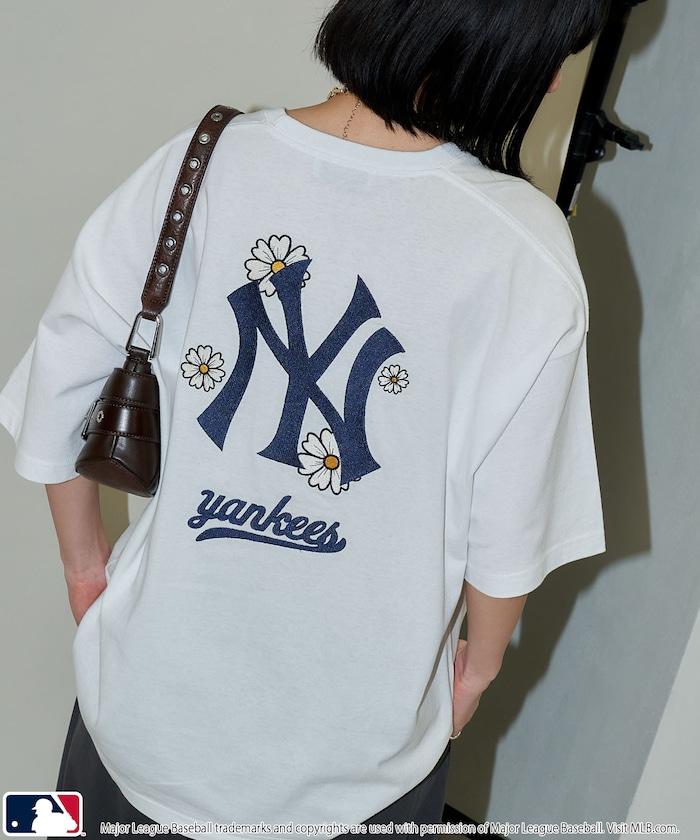 聯名 MLB 標誌刺繡背面印花T恤