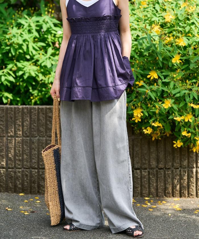 人造纖維丹寧休閒褲