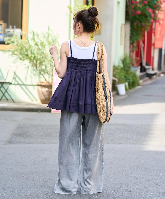 印度風捲邊吊帶長款上衣(可搭配套裝)