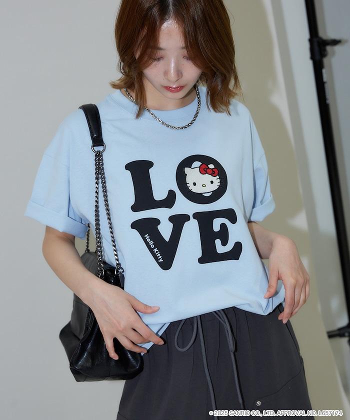 "HELLO KITTY/《Hello Kitty》" LOVE Logo T恤