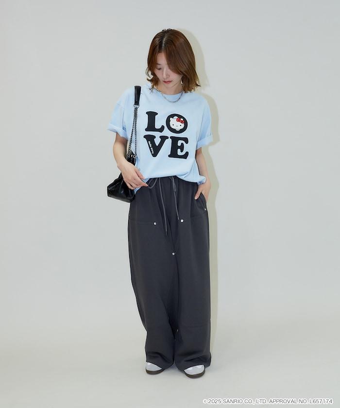 "HELLO KITTY/《Hello Kitty》" LOVE Logo T恤