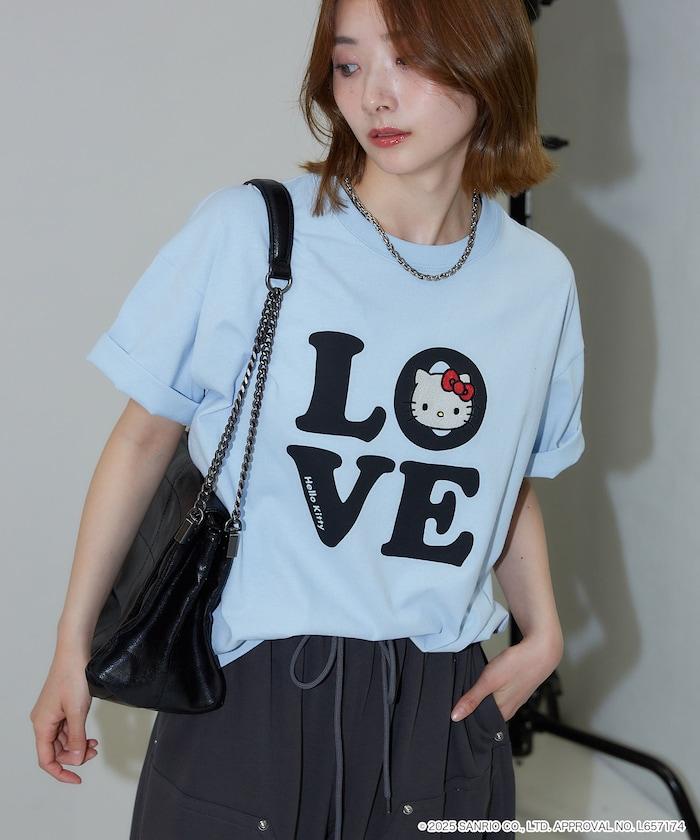 "HELLO KITTY/《Hello Kitty》" LOVE Logo T恤