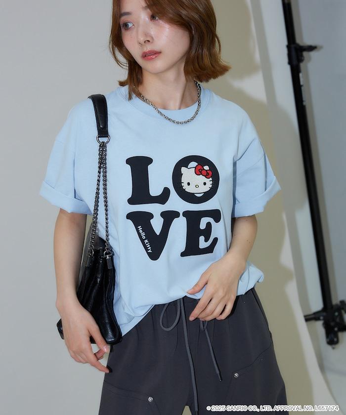 "HELLO KITTY/《Hello Kitty》" LOVE Logo T恤