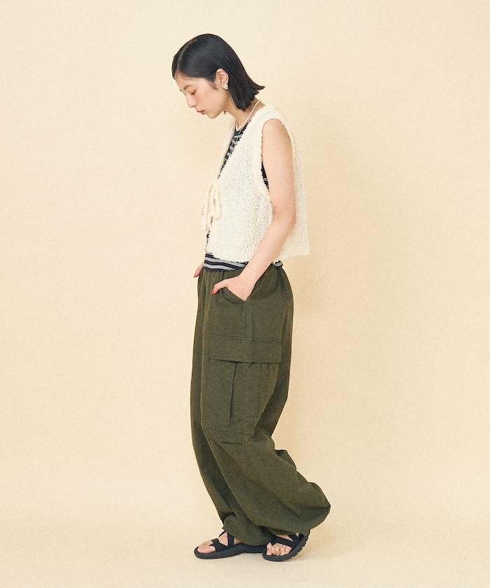 前蝴蝶結針織馬甲