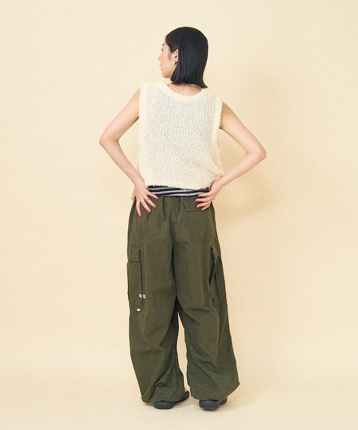 前蝴蝶結針織馬甲