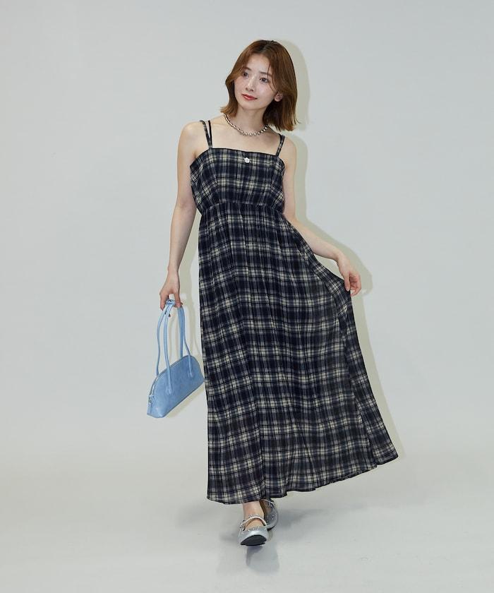 一點刺繡 柳葉 女士吊帶連衣裙 限定推出