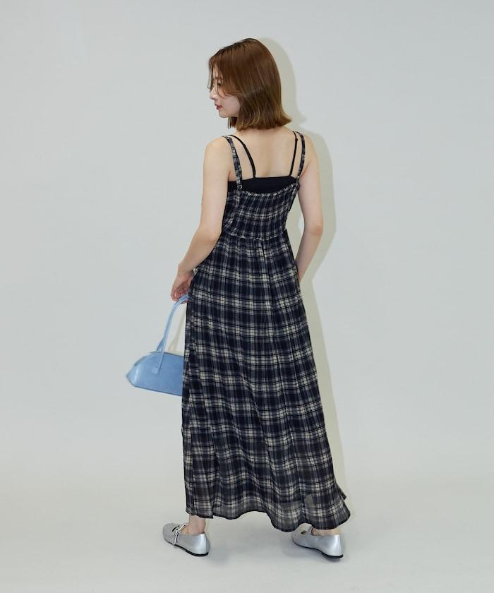 一點刺繡 柳葉 女士吊帶連衣裙 限定推出