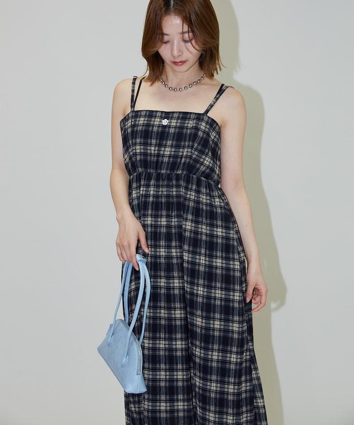 一點刺繡 柳葉 女士吊帶連衣裙 限定推出