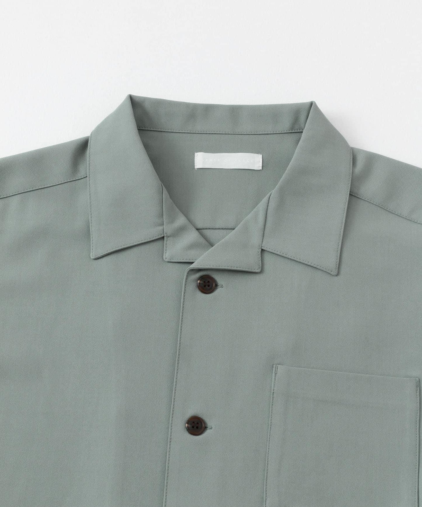 中性款開領寬鬆襯衫(五分袖)