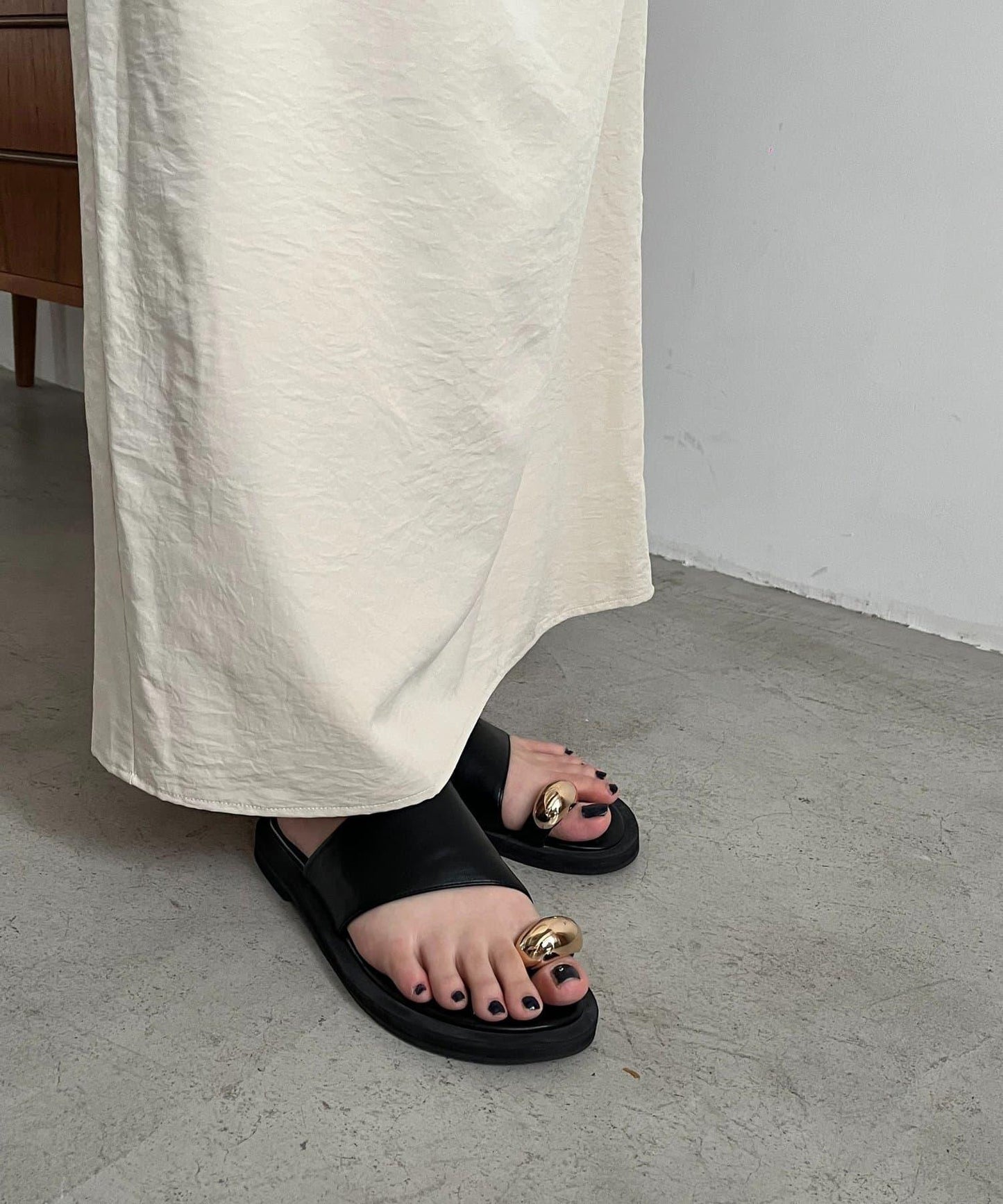 【有低身高尺寸】打褶垂感連衣裙